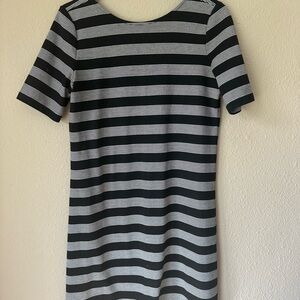 GAP Tunic Black and Grey Striped Dress